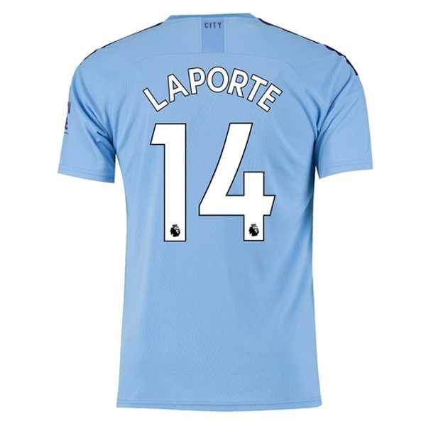 Maillot Football Manchester City NO.14 Laporte Domicile 2019-20 Bleu